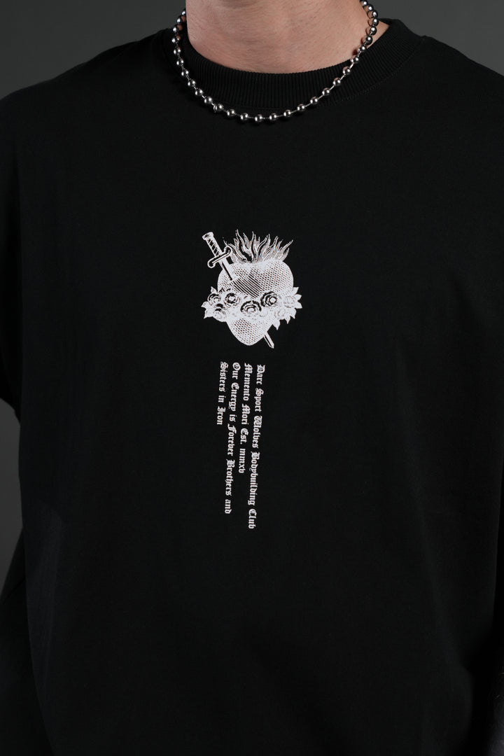 Sin Again Unisex Grunge Tee in Black