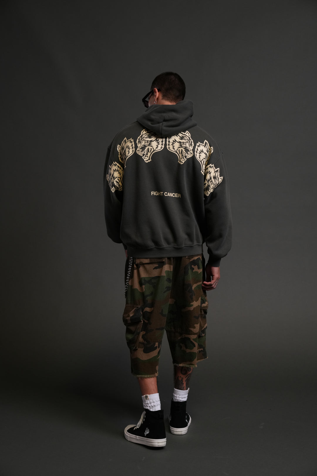 Wolves Have Your Back "Bishop" Hoodie in Wolf Gray Halo Wash