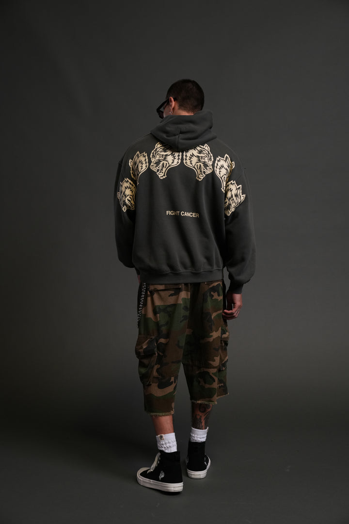 Wolves Have Your Back "Bishop" Hoodie in Wolf Gray Halo Wash
