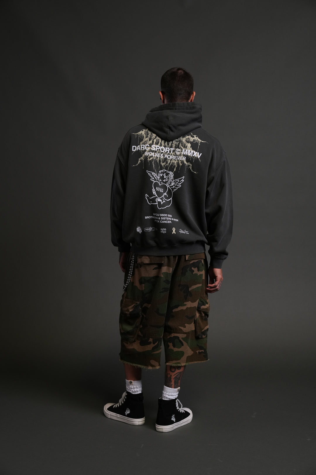 Cherub Core "Pierce" Hoodie in Wolf Gray