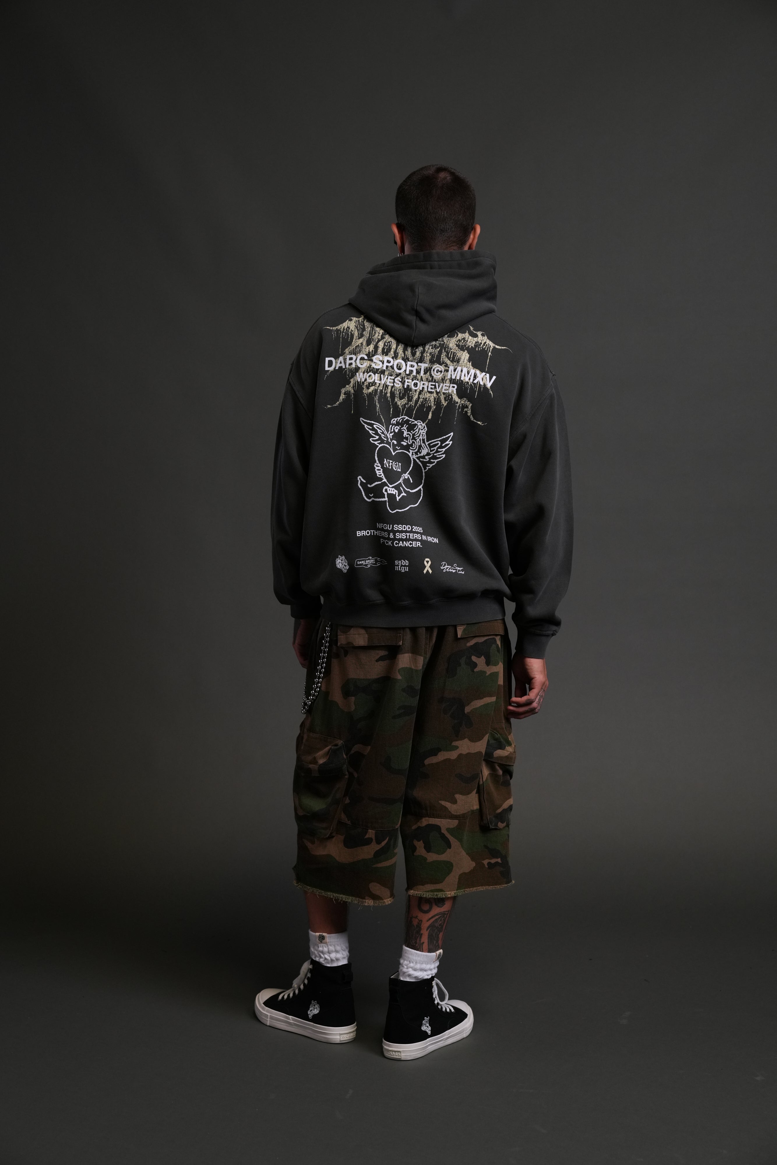 Cherub Core "Pierce" Hoodie in Wolf Gray