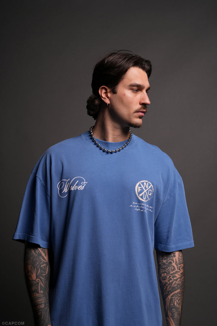 (1 OF 500) Final Strike "Premium" Oversized Tee in  LA Blue