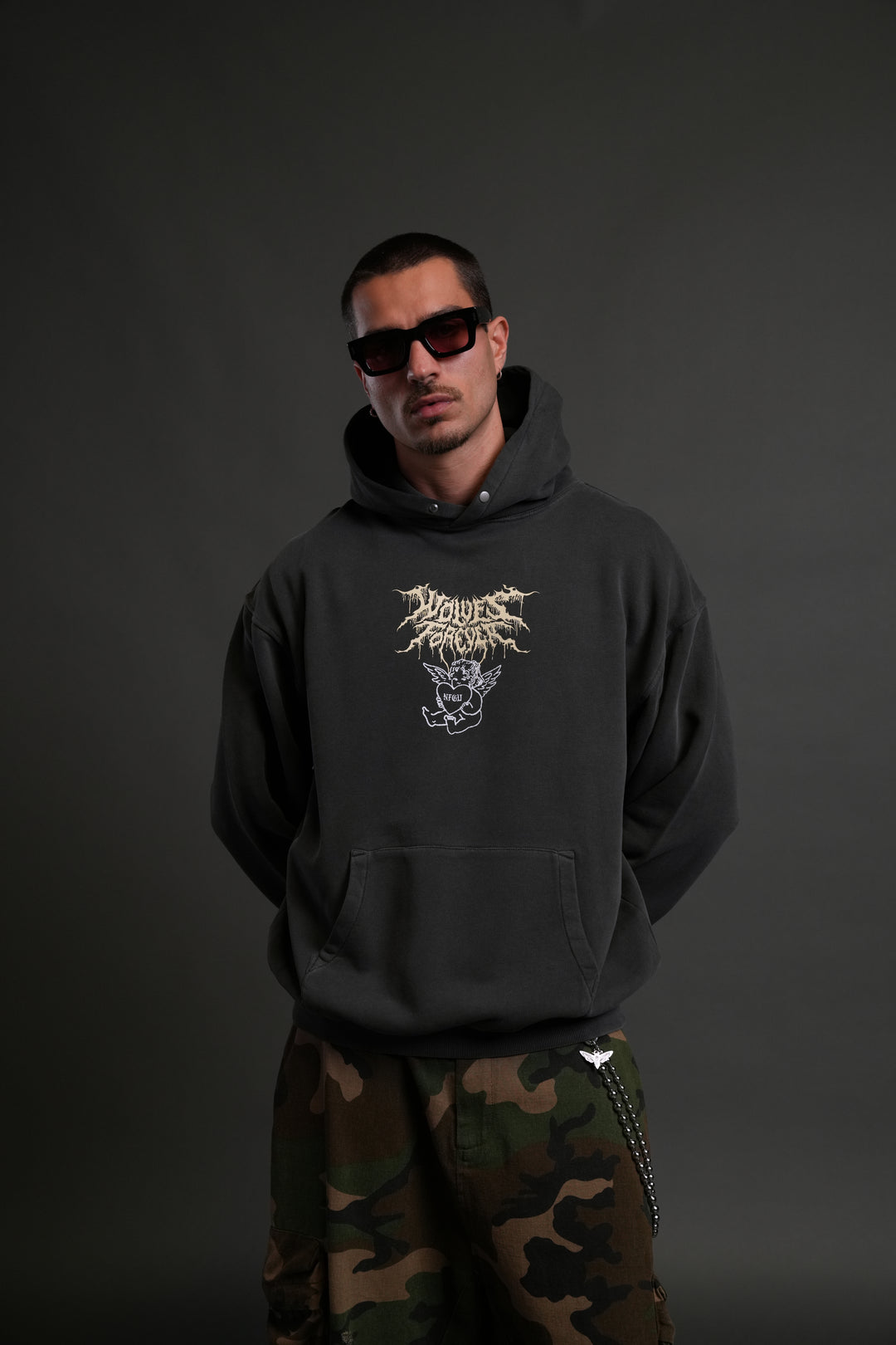Cherub Core "Pierce" Hoodie in Wolf Gray