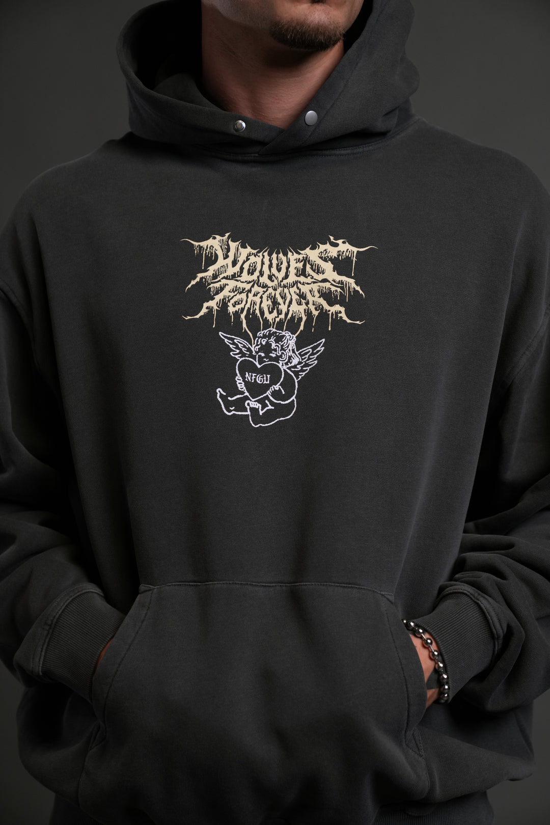 Cherub Core "Pierce" Hoodie in Wolf Gray
