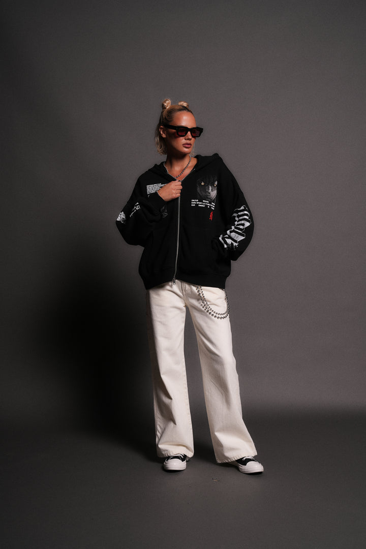 Hanma Legacy Darco Double Zip Hoodie in Black