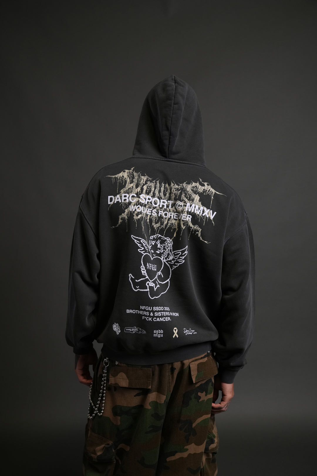 Cherub Core "Pierce" Hoodie in Wolf Gray