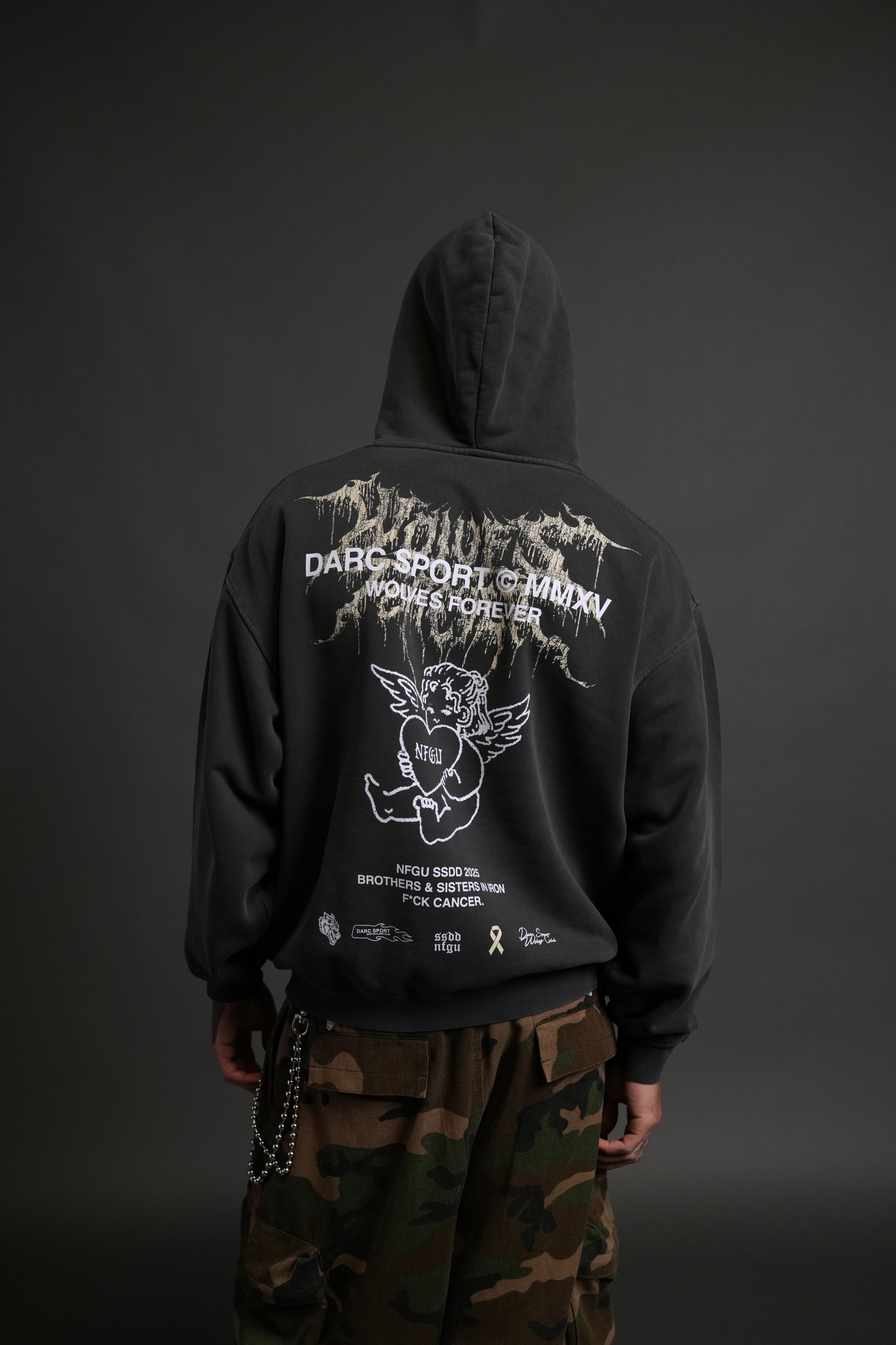Cherub Core "Pierce" Hoodie in Wolf Gray