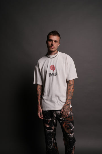 Rogue Wolf "Premium" Oversized Tee in Cream