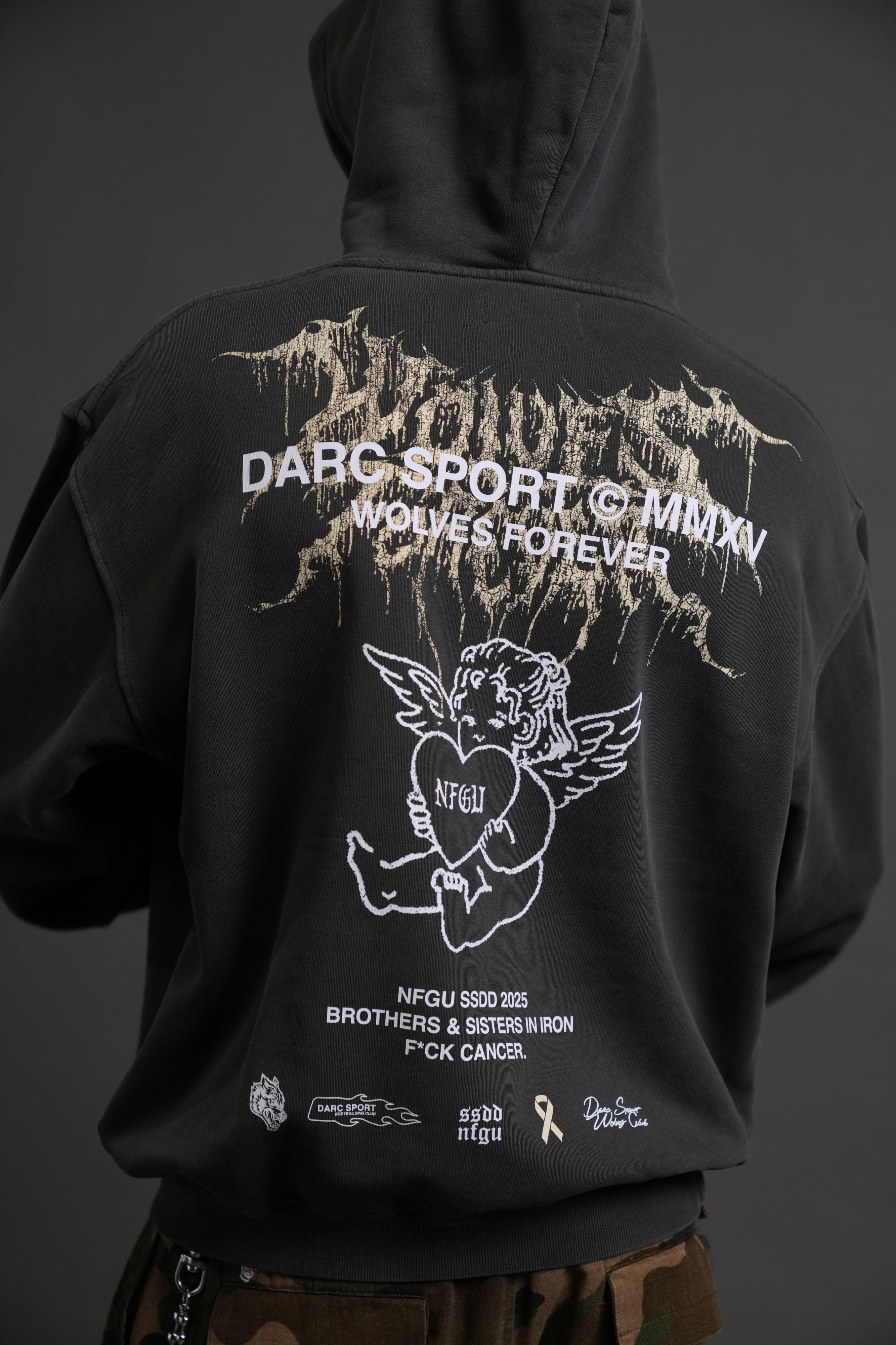 Cherub Core "Pierce" Hoodie in Wolf Gray