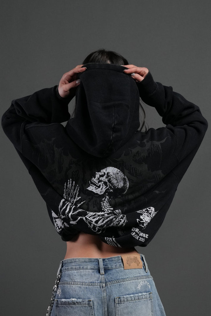 No Weapon Hesh Pierce Hoodie in Black