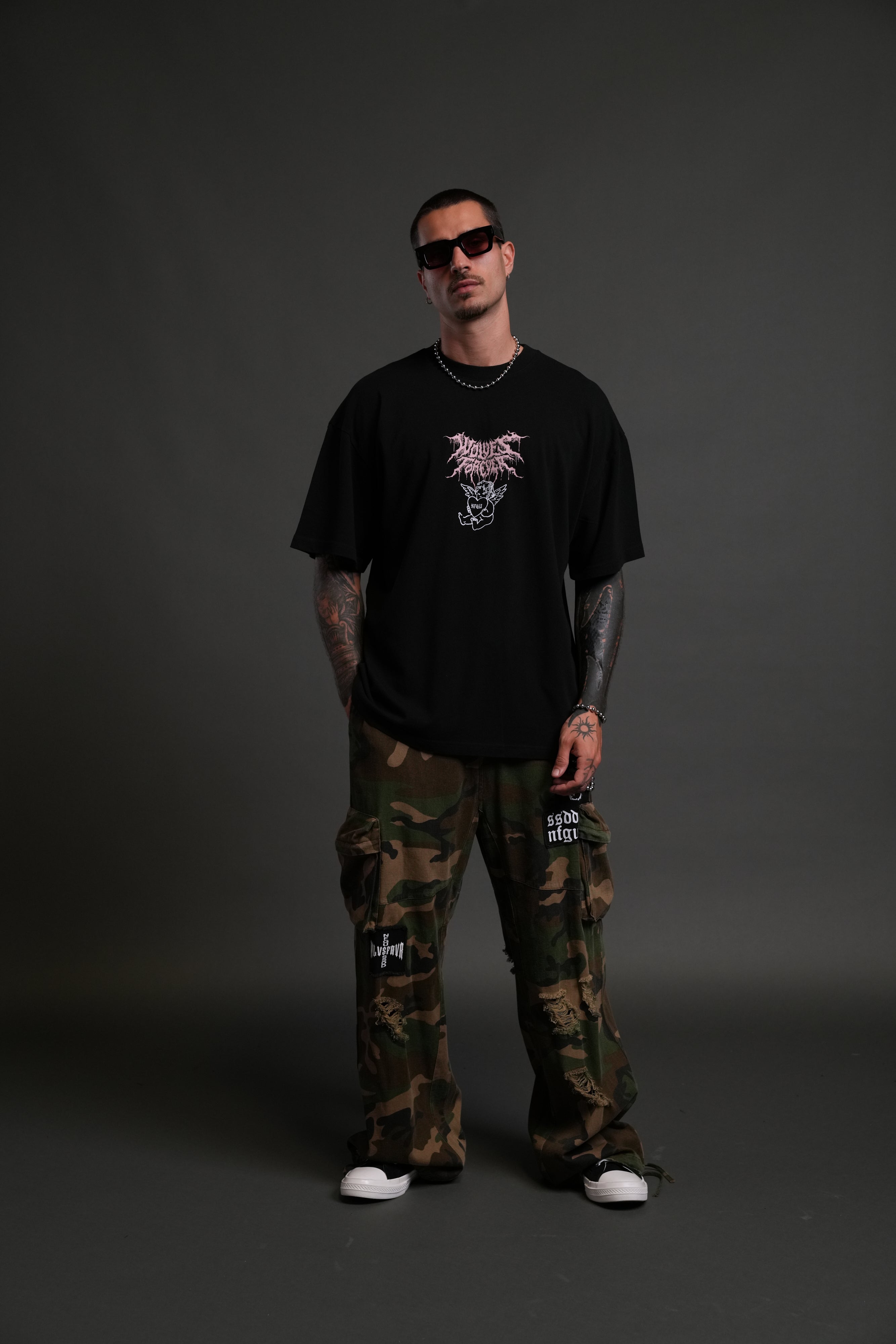 Cherub Core "Premium" Oversized Tee in Black