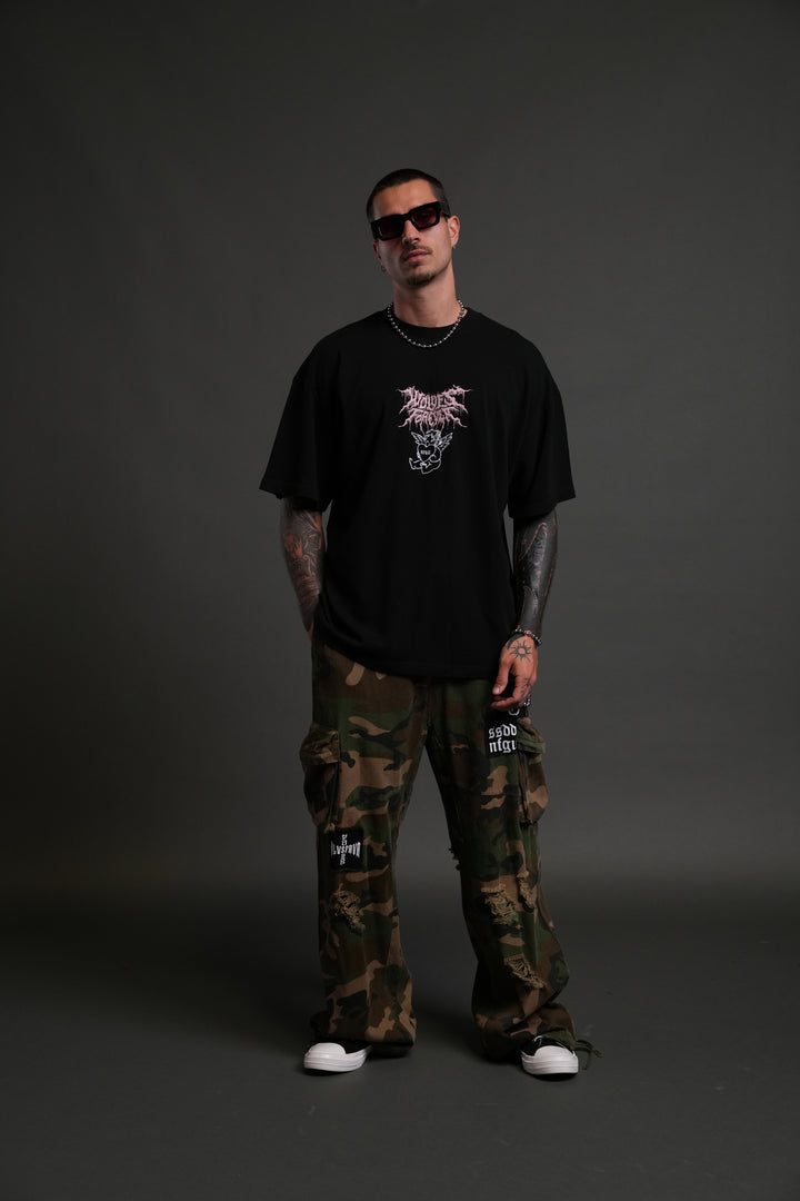 Cherub Core "Premium" Oversized Tee in Black