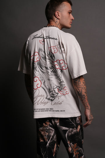 Rogue Wolf "Premium" Oversized Tee in Cream