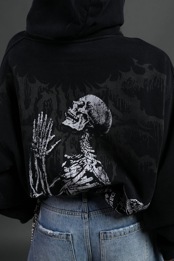 No Weapon Hesh Pierce Hoodie in Black