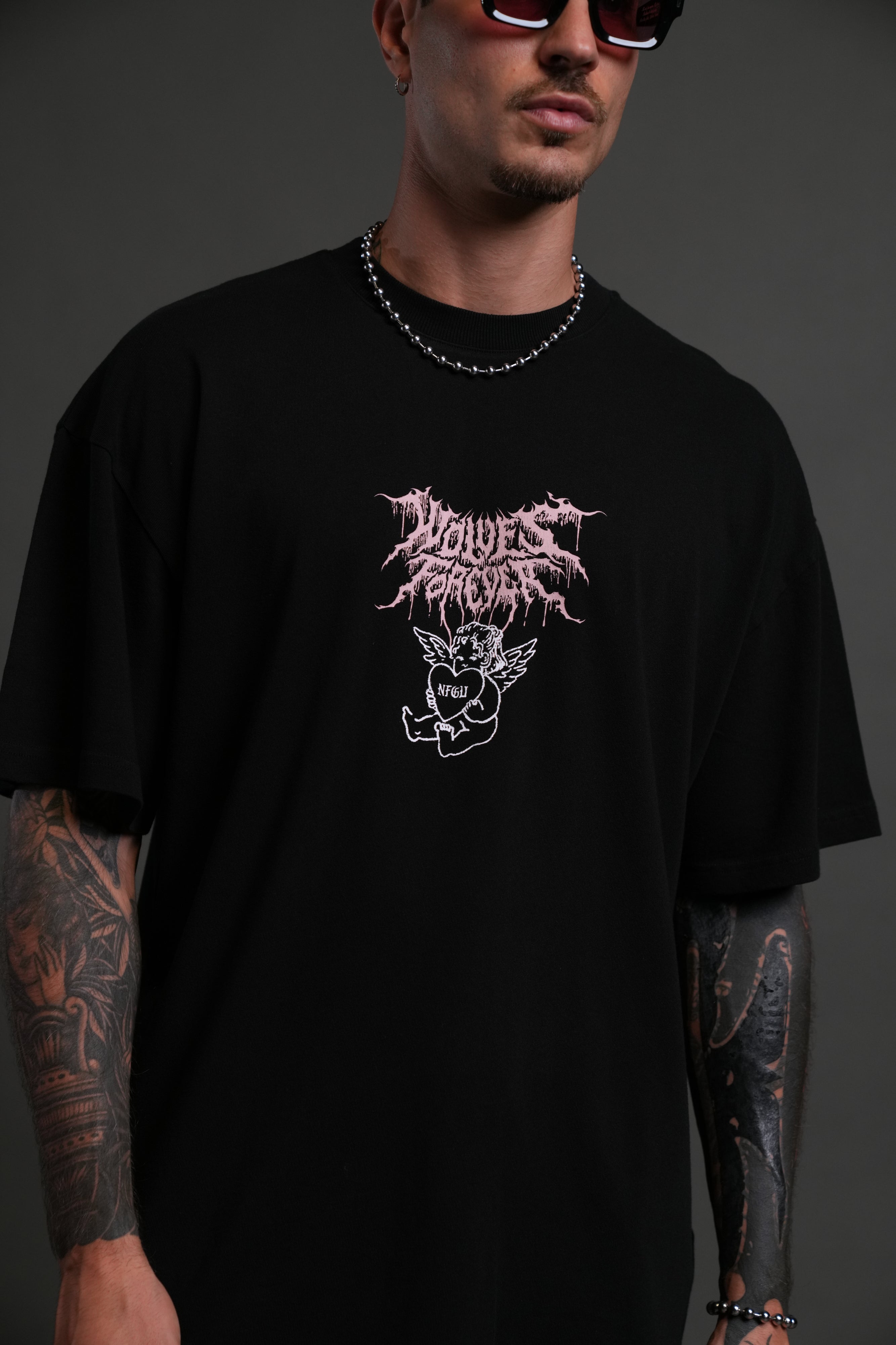 Cherub Core "Premium" Oversized Tee in Black