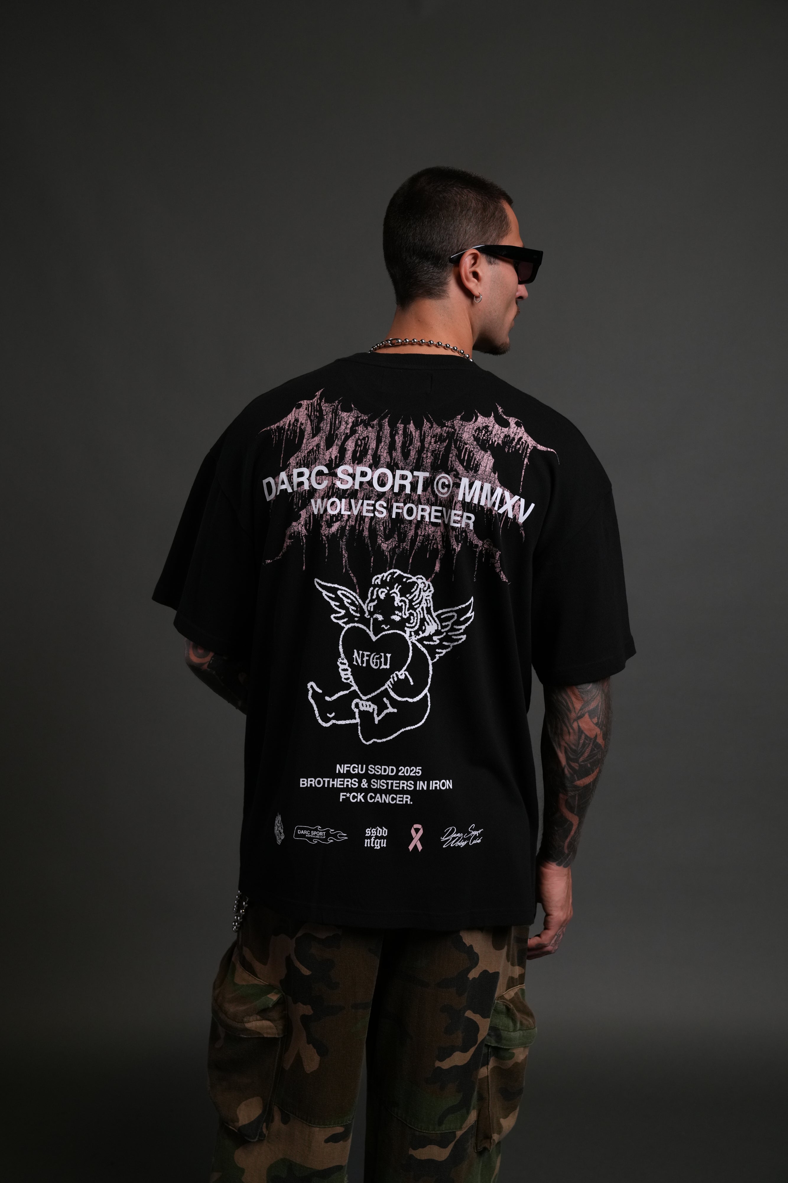 Cherub Core "Premium" Oversized Tee in Black