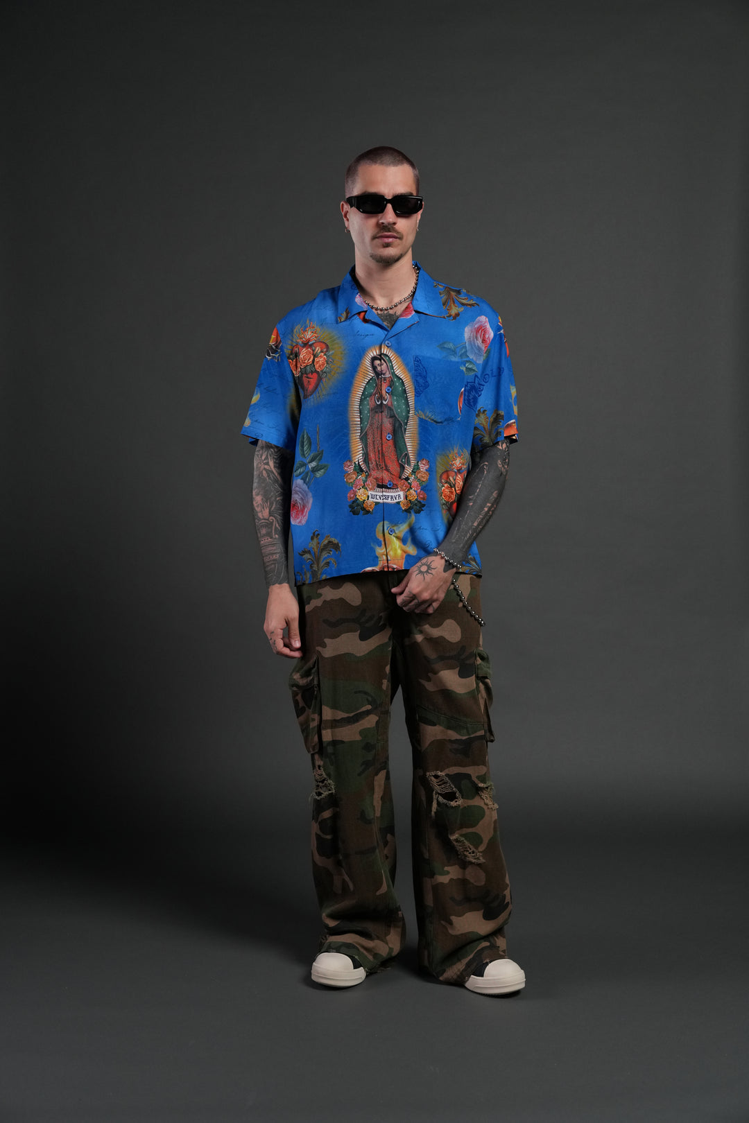 Sacred Path Mid-Length Button Up in Corazon de Fuego