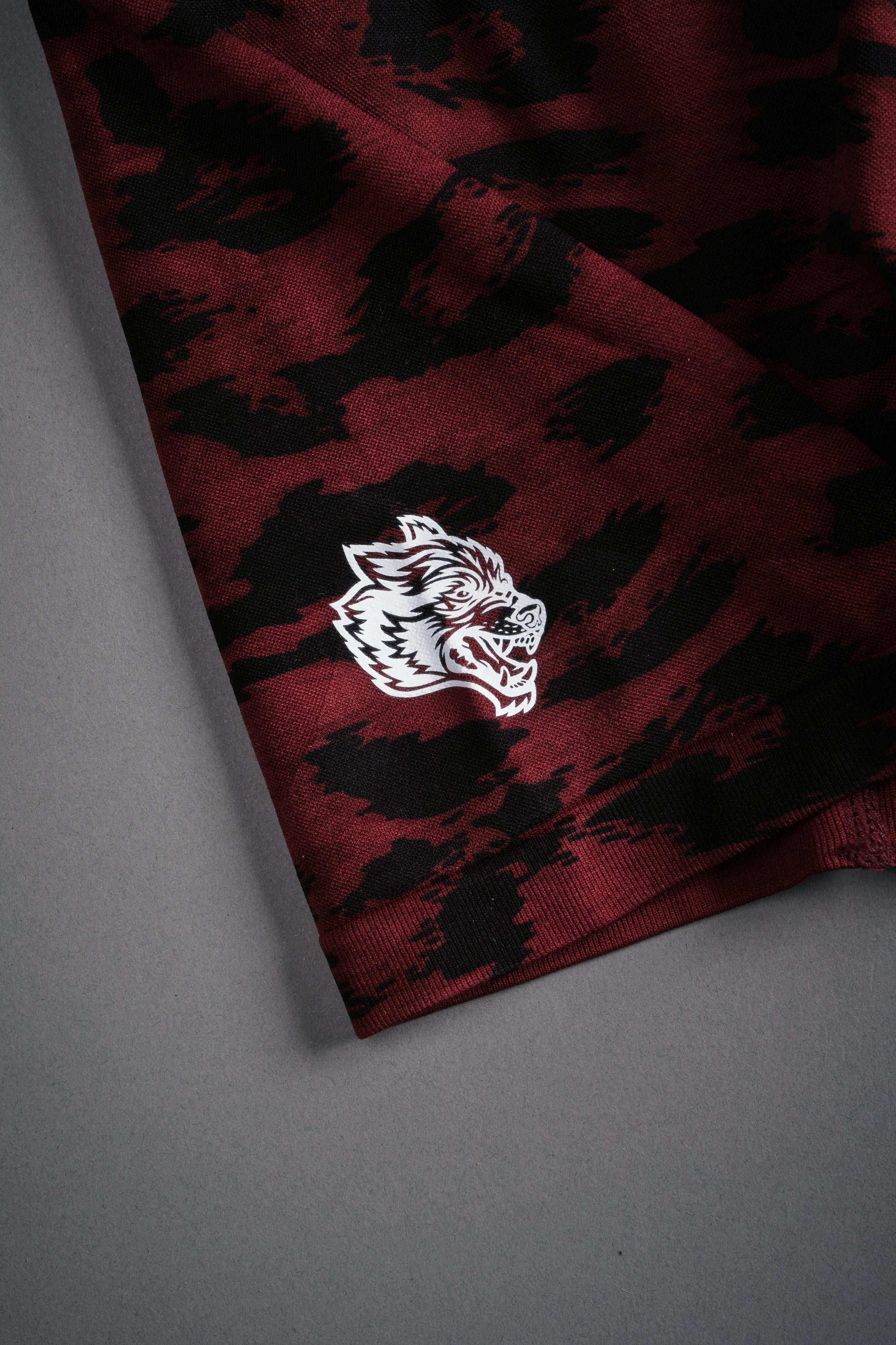 Dual Wolf Everson Seamless "Sierra" Shorts in Cherry Red Leopard