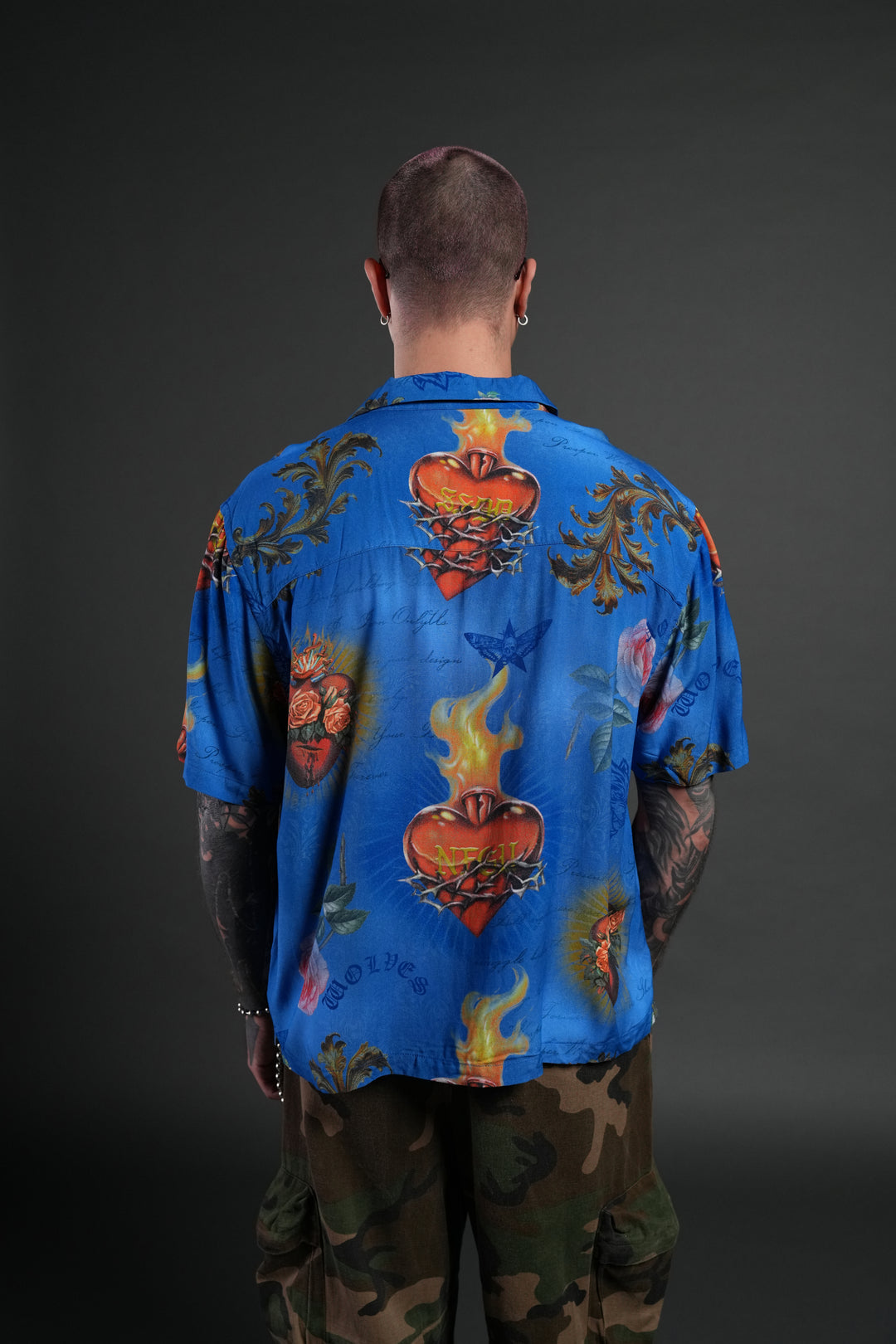 Sacred Path Mid-Length Button Up in Corazon de Fuego