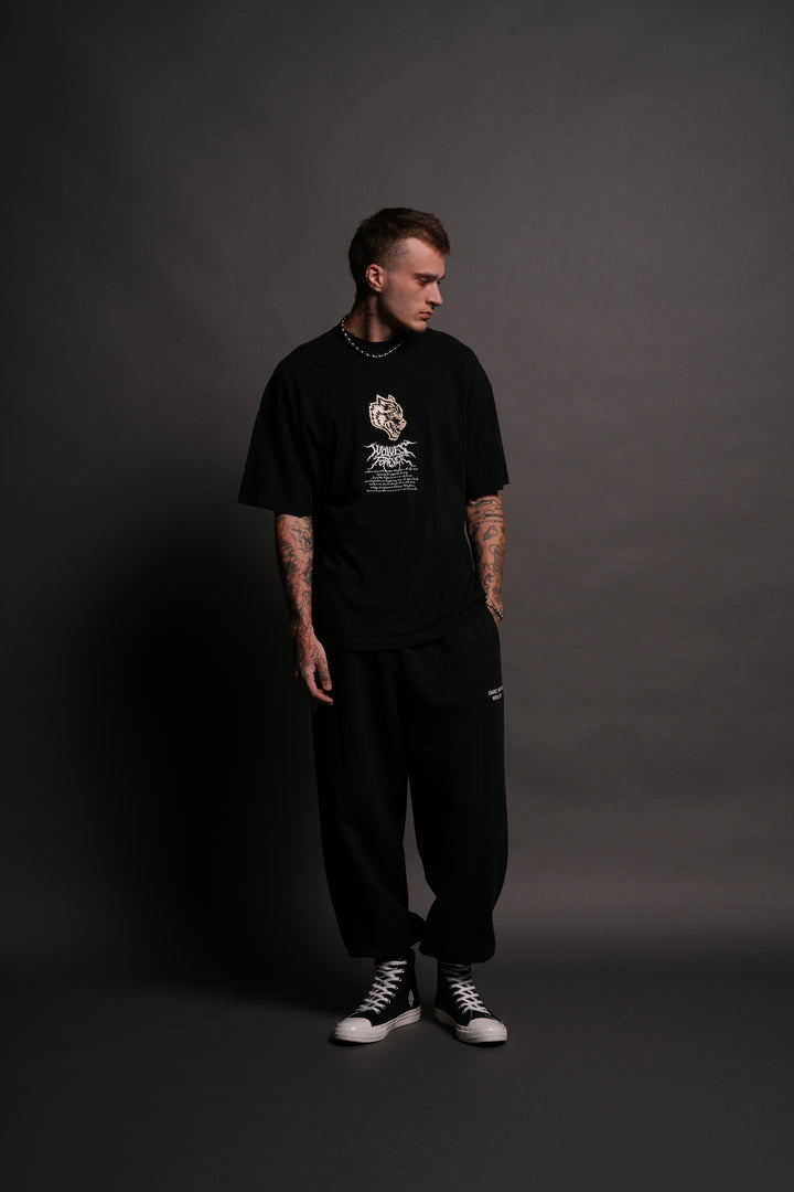 Under the Moon "Premium" Oversized Tee in Black