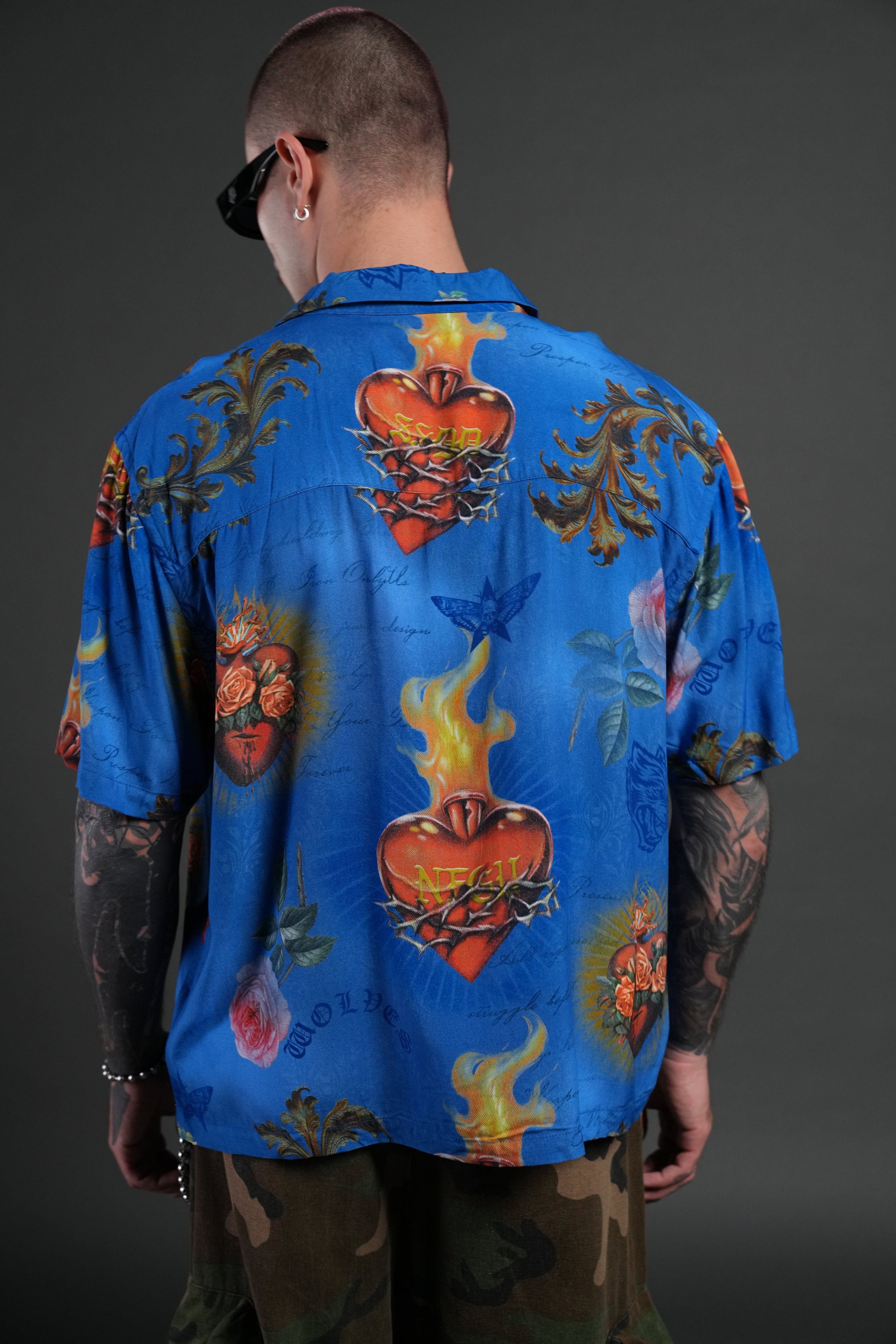 Sacred Path Mid-Length Button Up in Corazon de Fuego