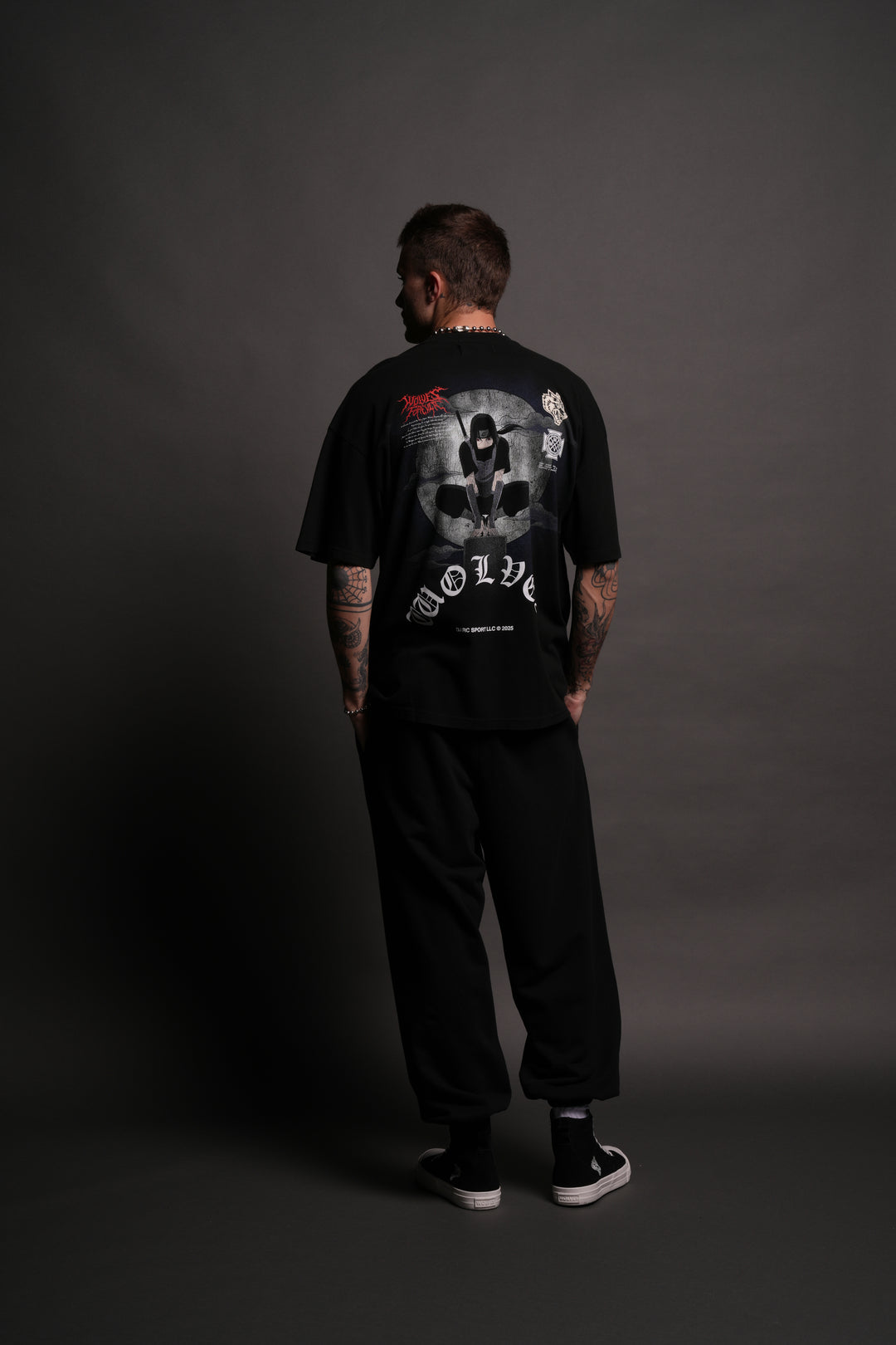 Under the Moon "Premium" Oversized Tee in Black