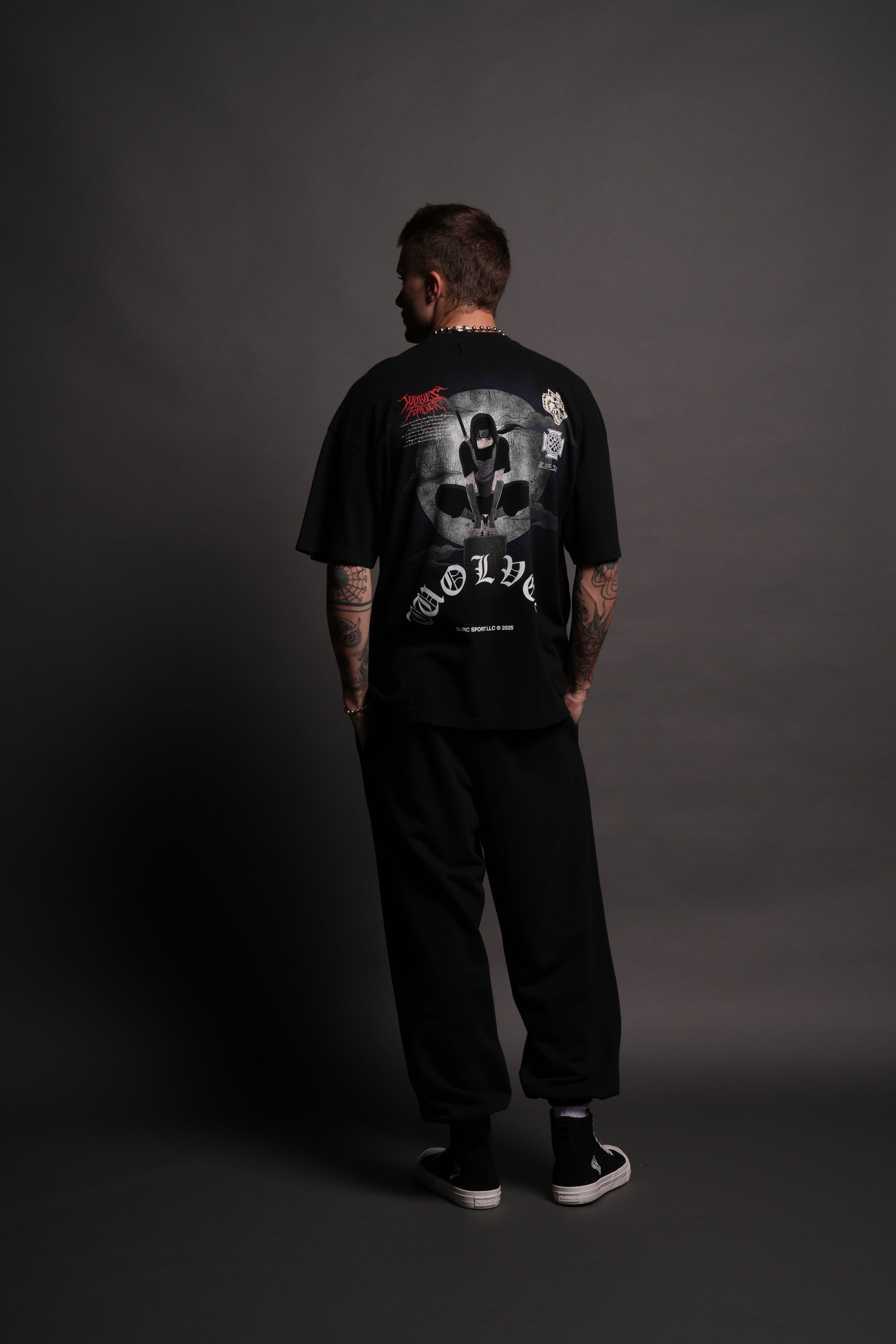 Under the Moon "Premium" Oversized Tee in Black