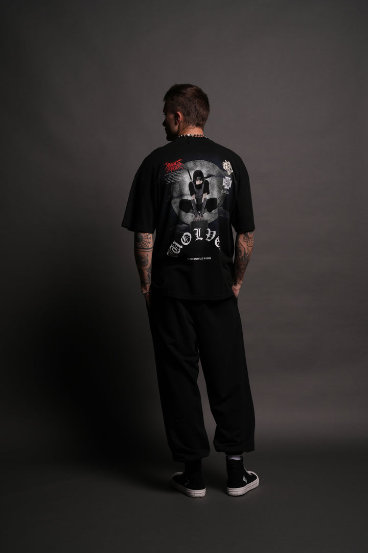 Under the Moon "Premium" Oversized Tee in Black
