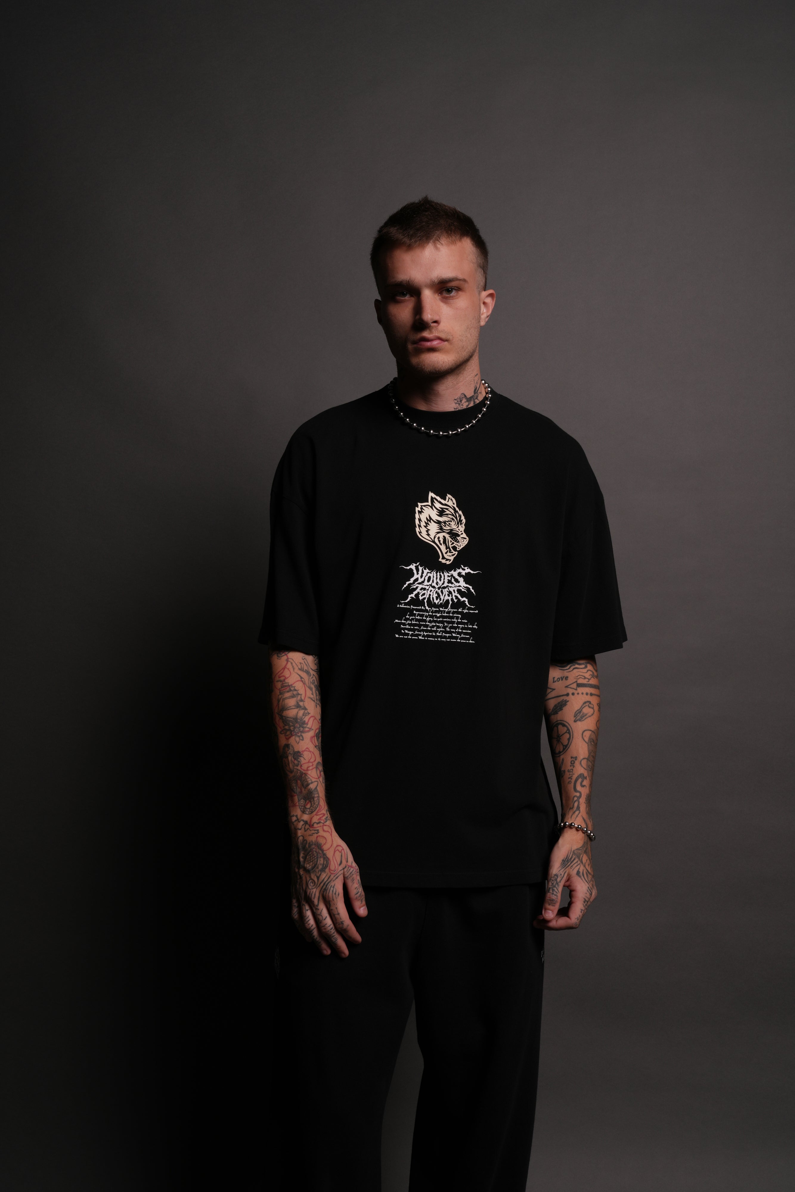 Under the Moon "Premium" Oversized Tee in Black