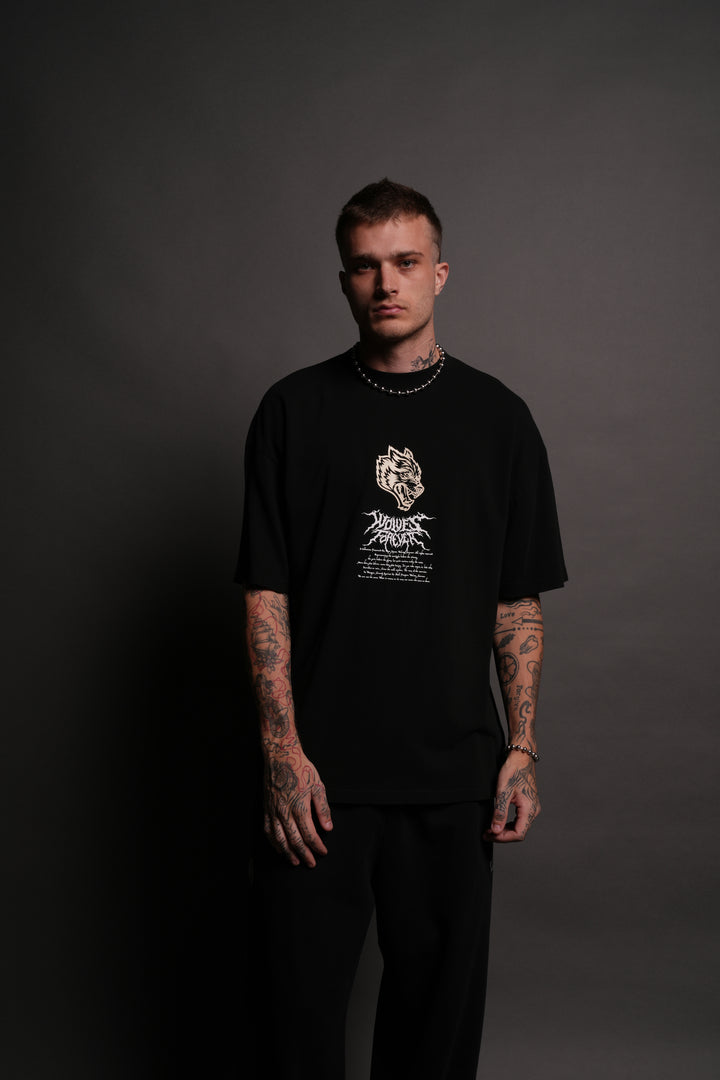 Under the Moon "Premium" Oversized Tee in Black