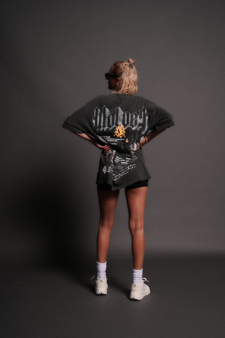 Hanma Legacy "Premium" Oversized Tee in Wolf Gray