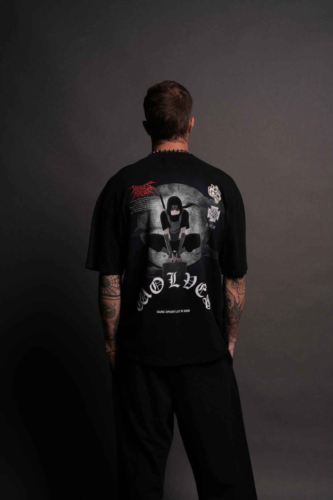 Under the Moon "Premium" Oversized Tee in Black