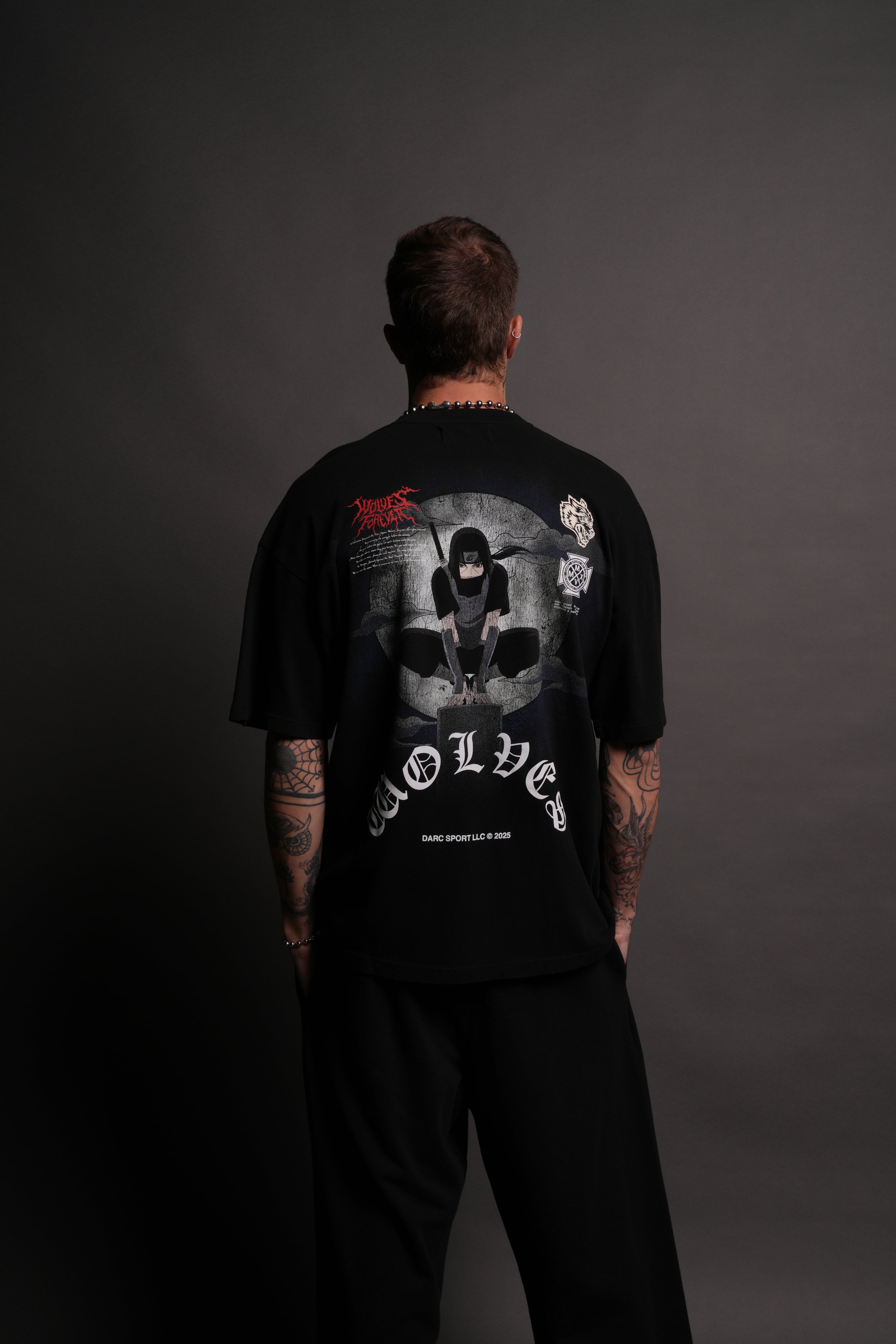 Under the Moon "Premium" Oversized Tee in Black