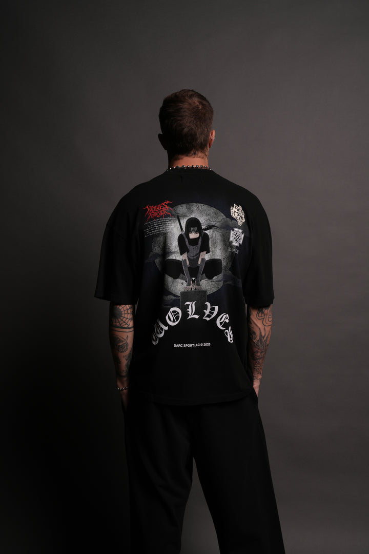 Under the Moon "Premium" Oversized Tee in Black