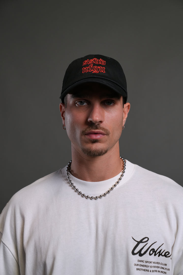 SSDDNFGU Wolf Dad Hat V2 in Black