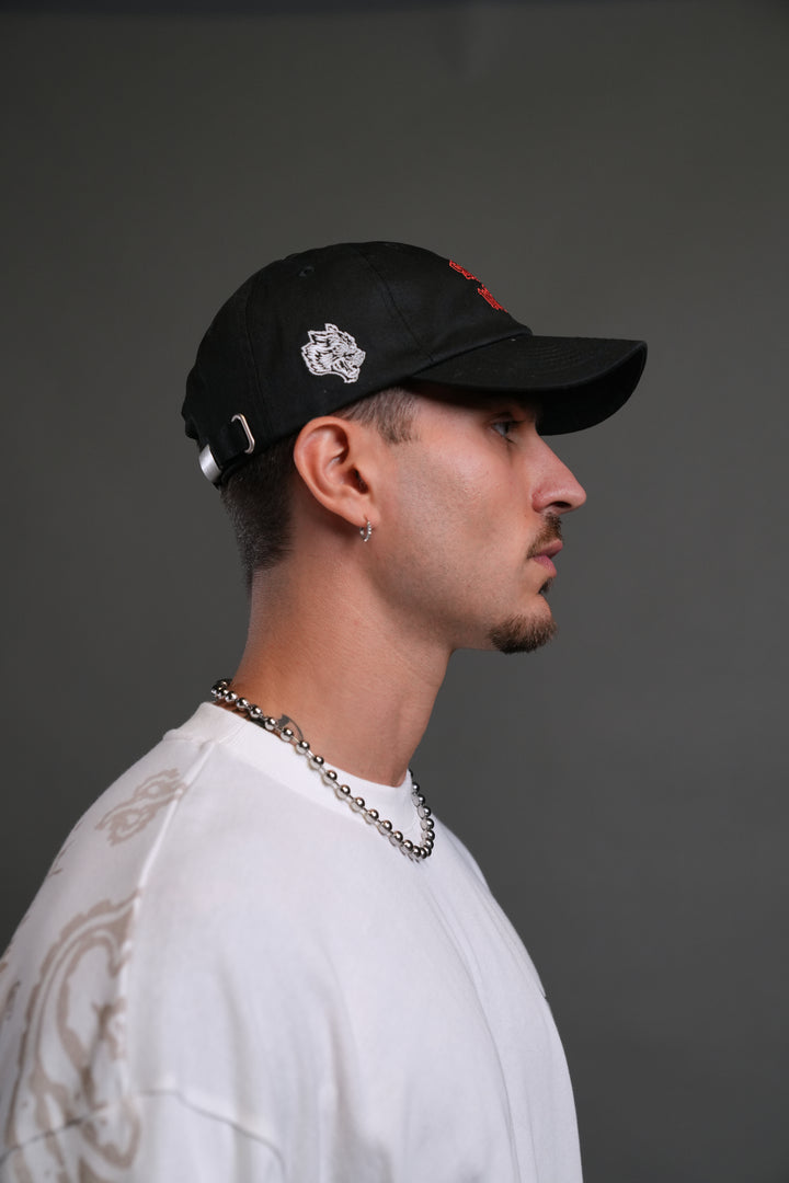 SSDDNFGU Wolf Dad Hat V2 in Black