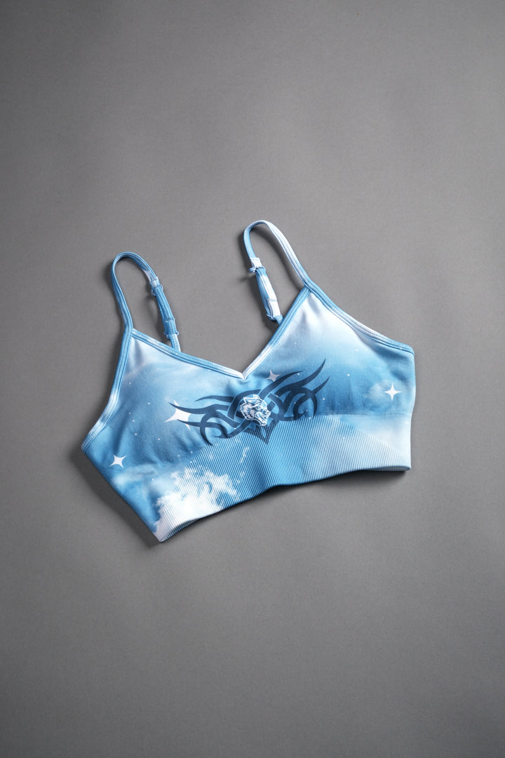 Finite Code "Everson Seamless" Sports Bra in Greek Stone Starry Sky