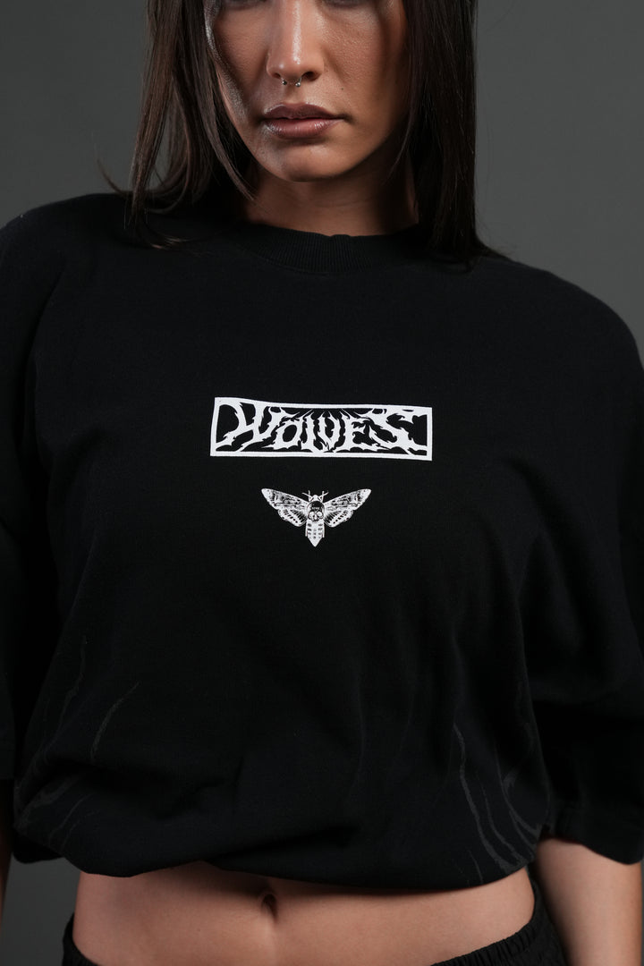Death's-Head Premium Oversized Tee in Black
