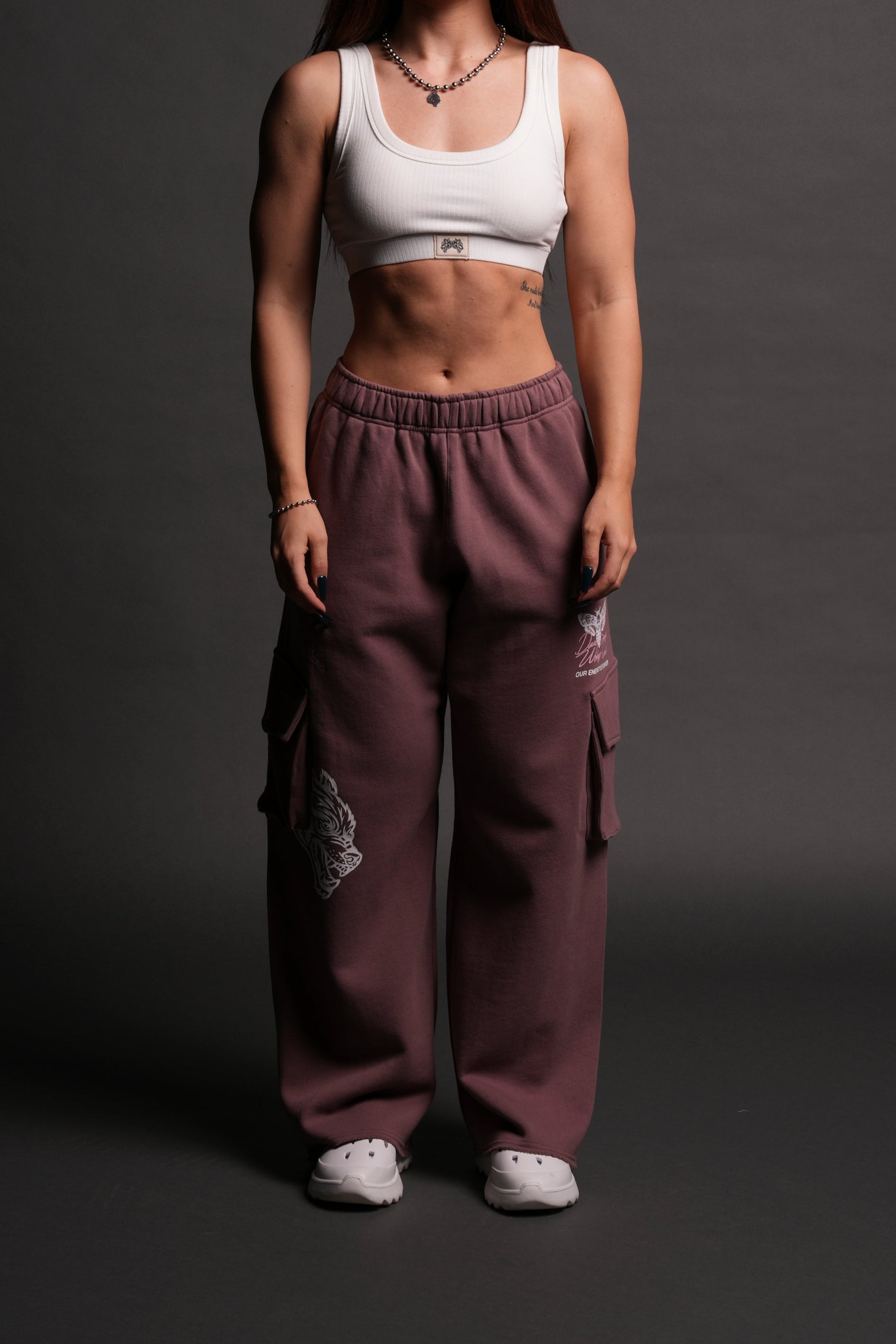 Live Fast V3 Durst Cargo Sweats in Mauve