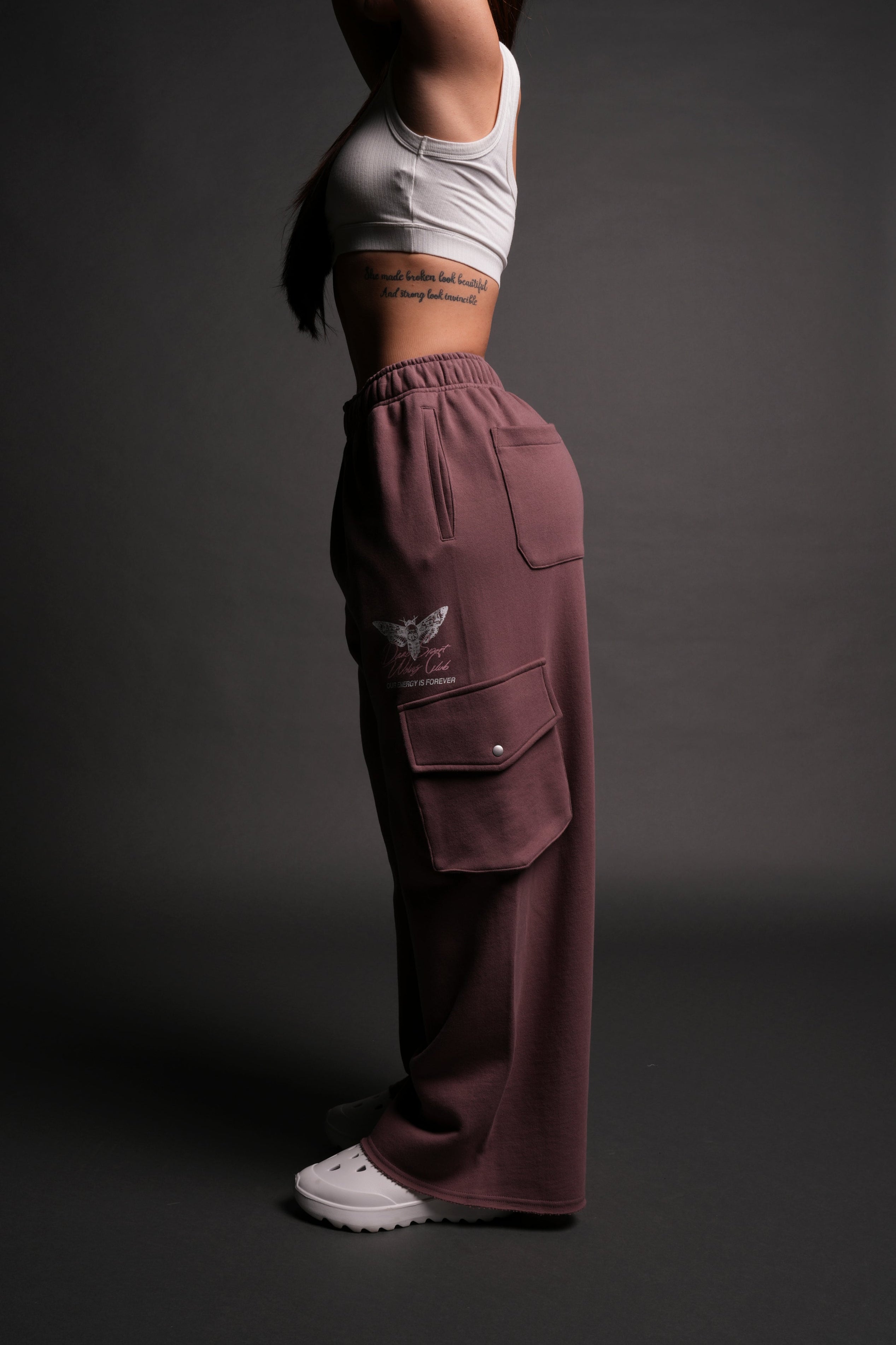 Live Fast V3 Durst Cargo Sweats in Mauve