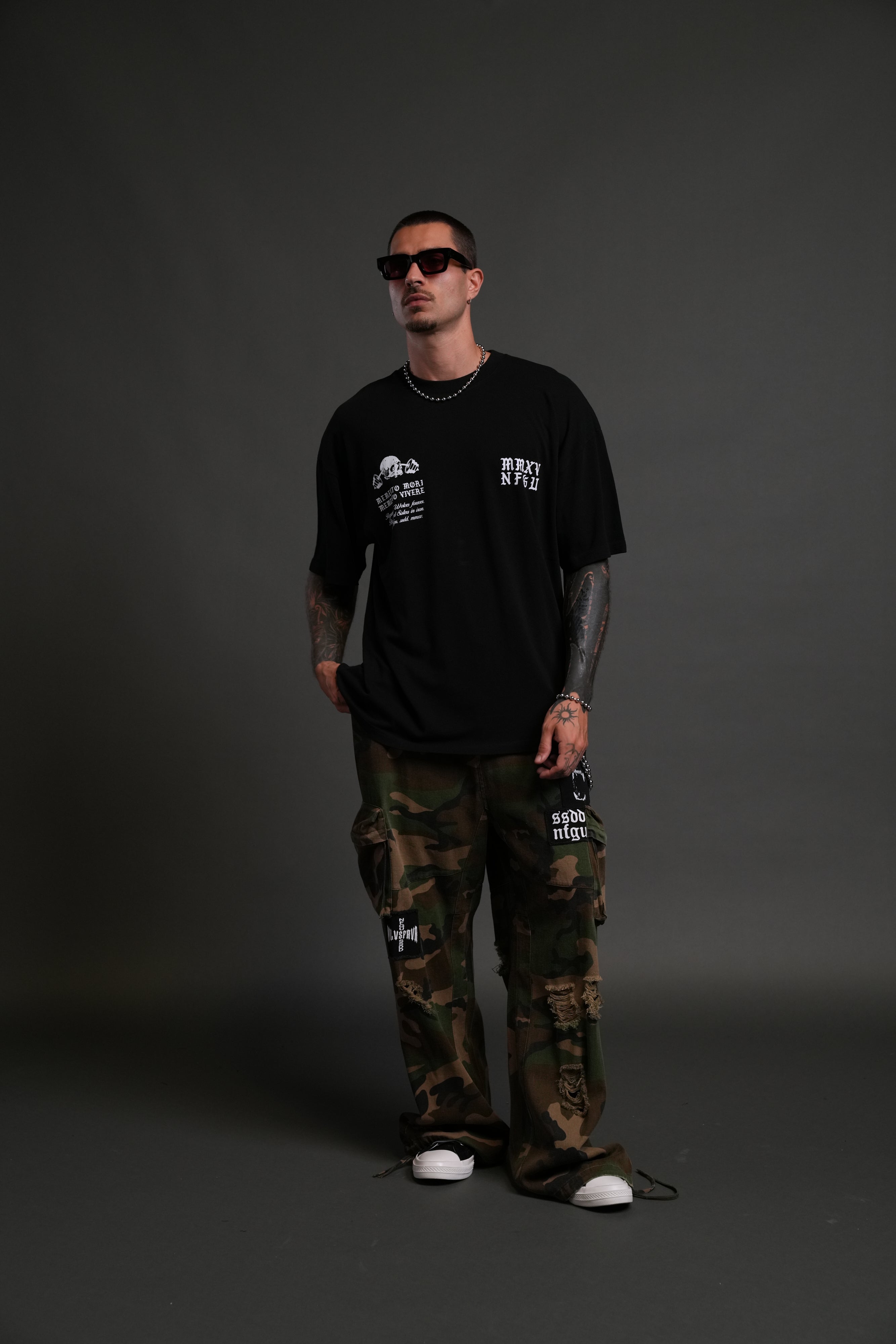 Yesterday's Gone "Premium" Oversized Tee in Black