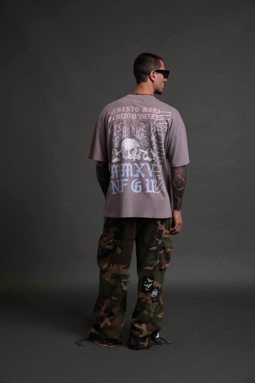 Yesterday's Gone "Premium" Oversized Tee in Pale Gray