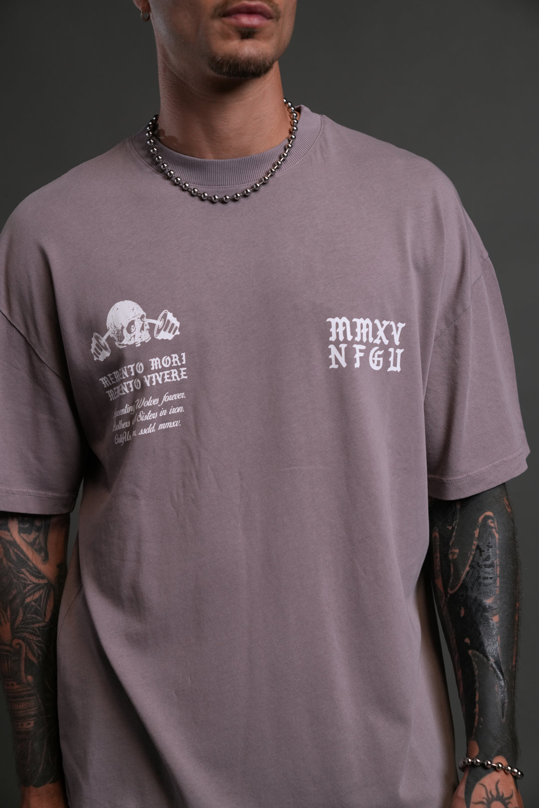 Yesterday's Gone "Premium" Oversized Tee in Pale Gray