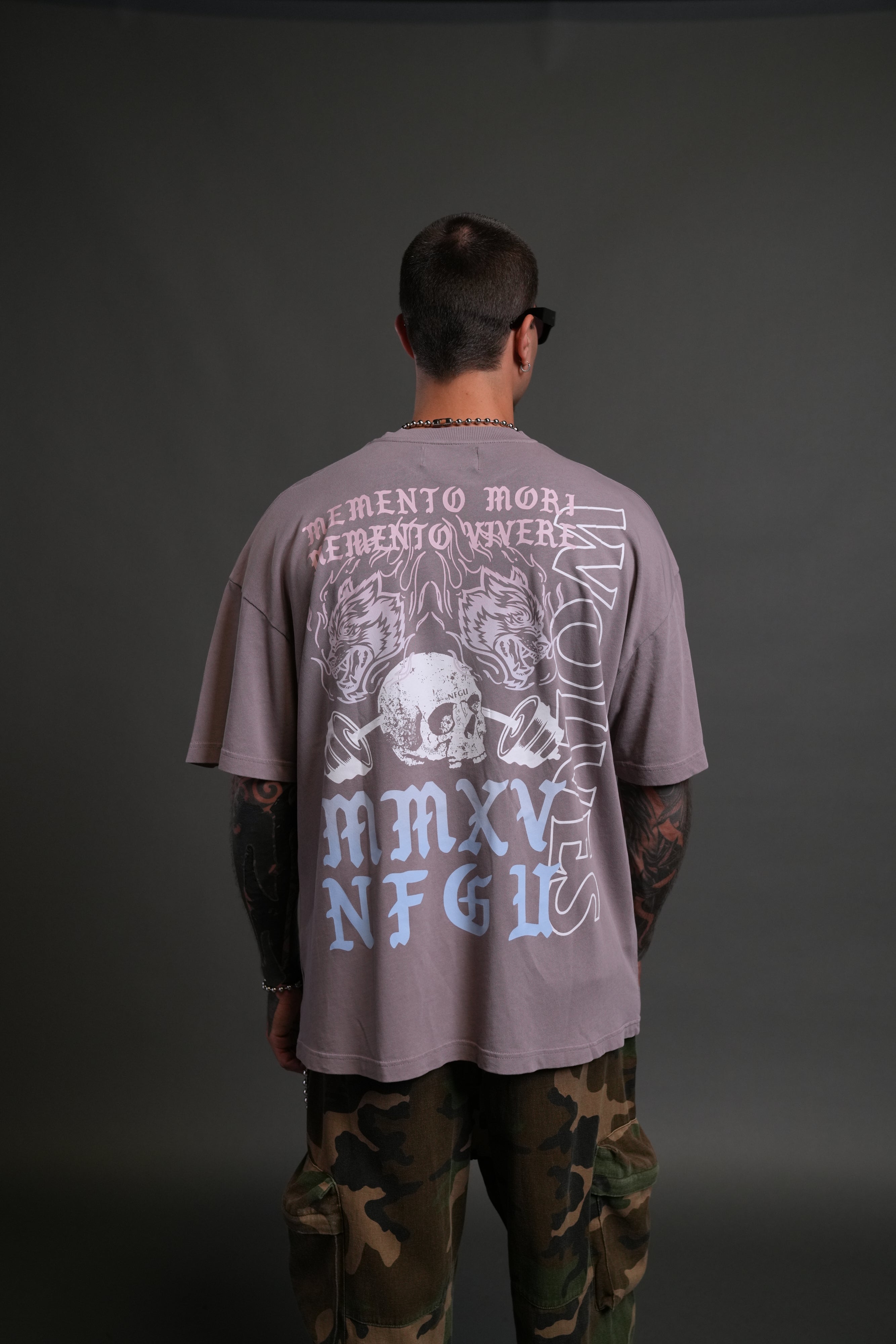 Yesterday's Gone "Premium" Oversized Tee in Pale Gray