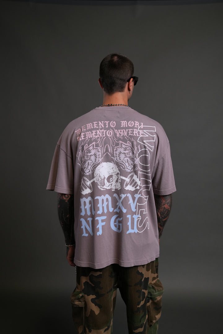 Yesterday's Gone "Premium" Oversized Tee in Pale Gray