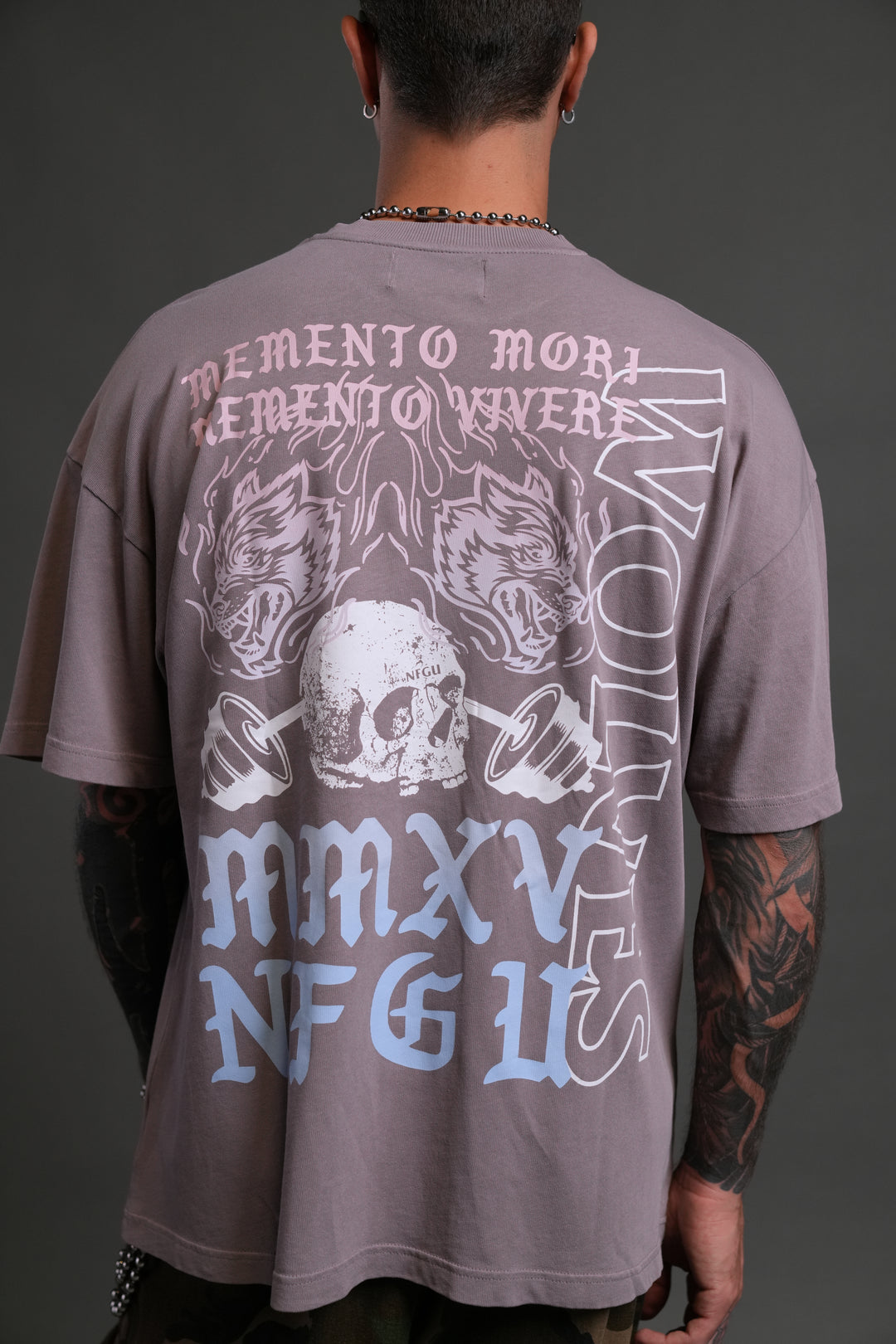 Yesterday's Gone "Premium" Oversized Tee in Pale Gray