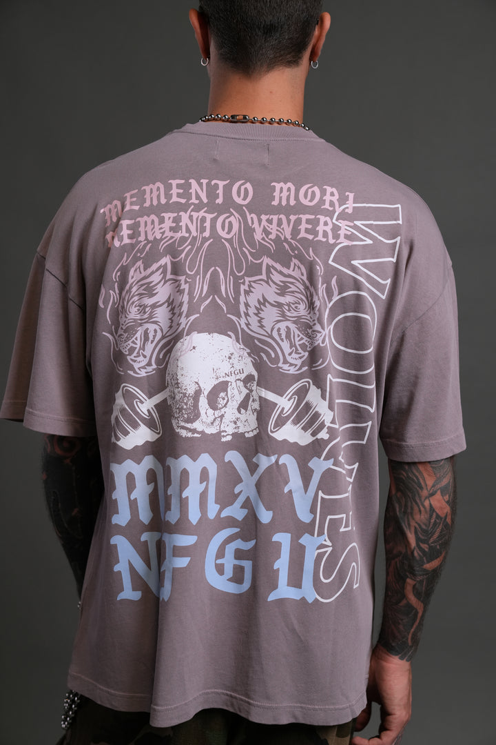 Yesterday's Gone "Premium" Oversized Tee in Pale Gray