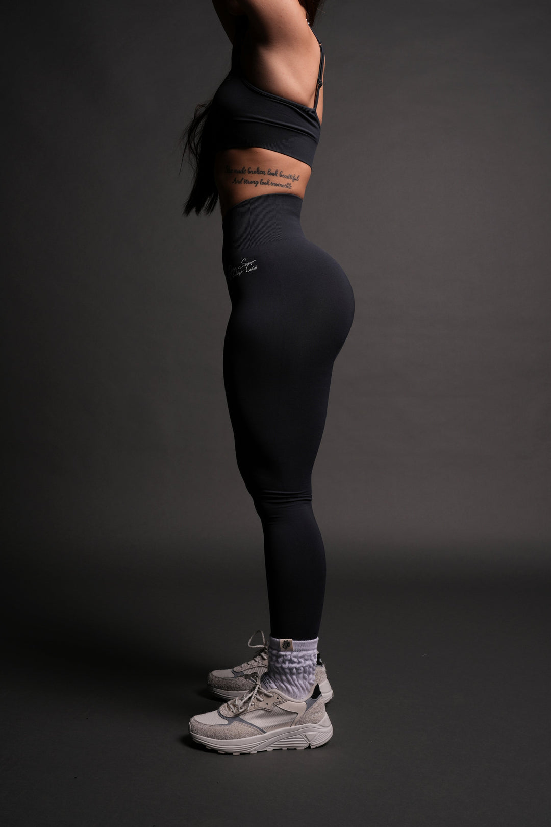 From The Shadows "Everson Seamless" Scrunch Leggings in Midnight Blue