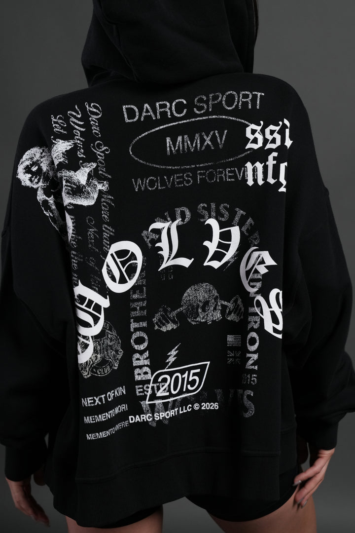 Next Of Kin NFGU Vex Double Zip Hoodie in Black