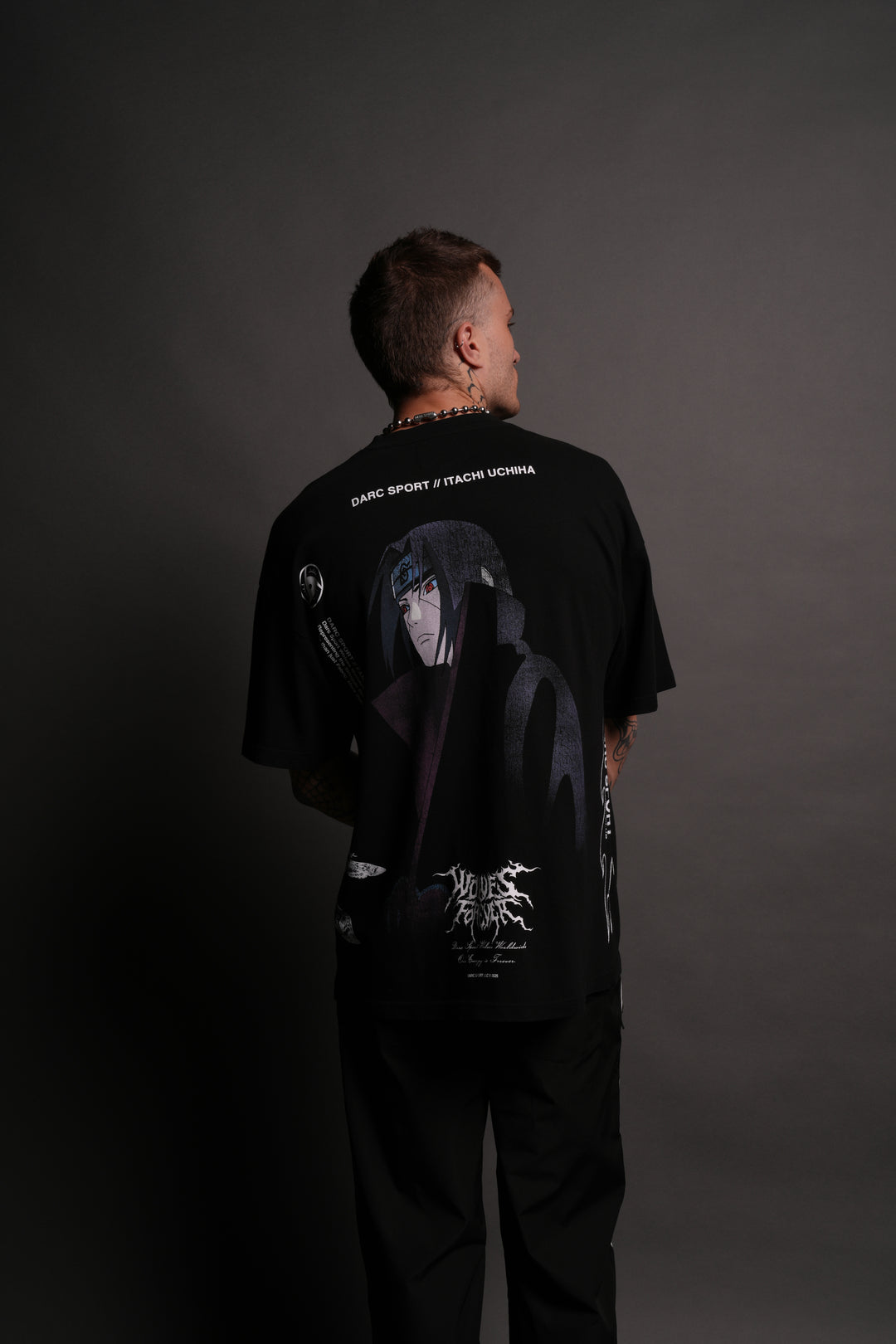 Itachi Uchiha "Side By Side" Series Premium Tee in Black
